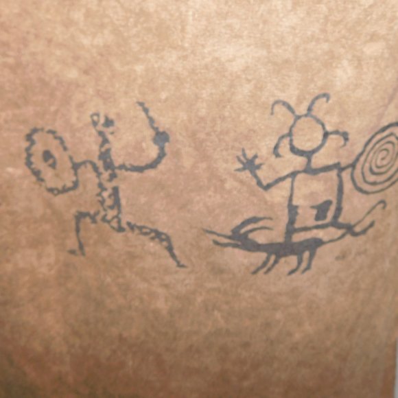 VTG 90s Stone Aged Rockwear Mens L Brown Shirt Petroglyphs Native acid wash - Picture 11 of 11